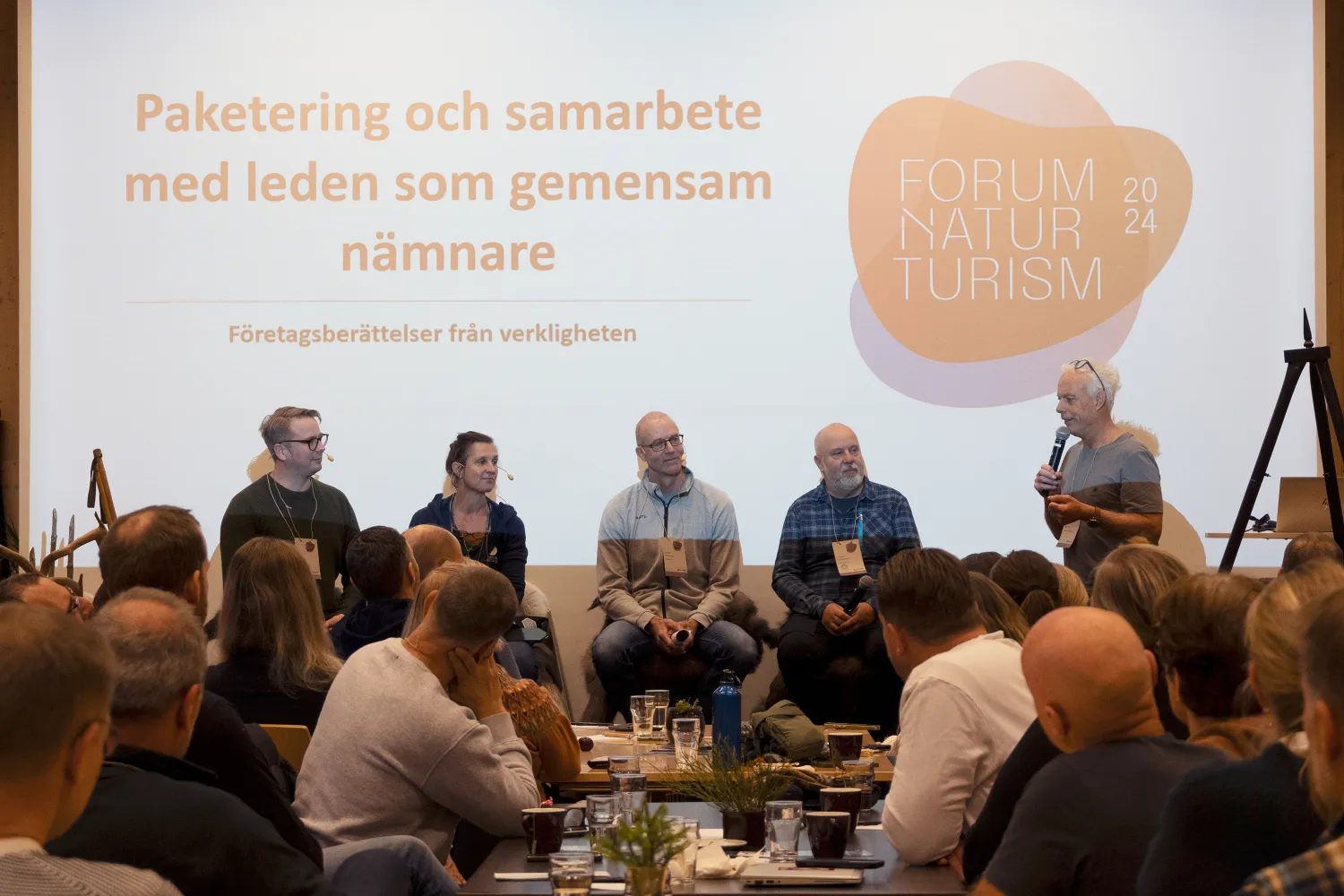 Panelsamtal om paketering och samarbete på Forum för naturturism 2024.