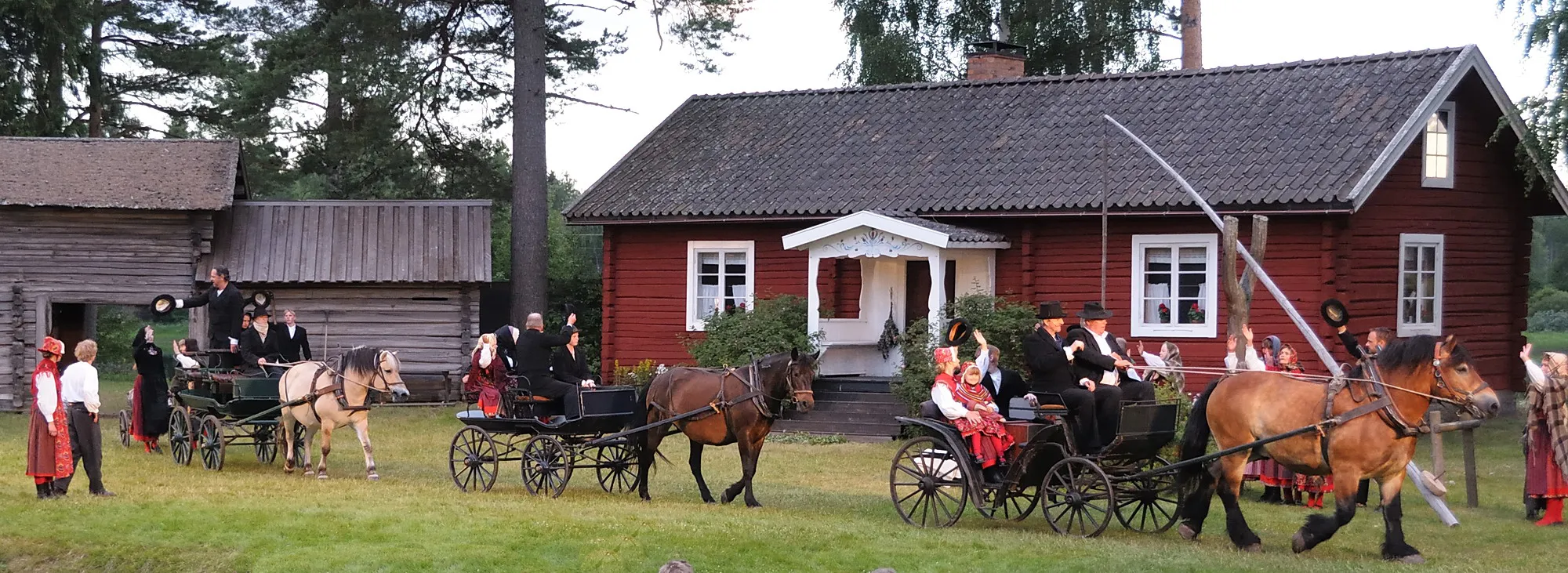 Scen ur bygdespelet Ingmarsspelen i Nås