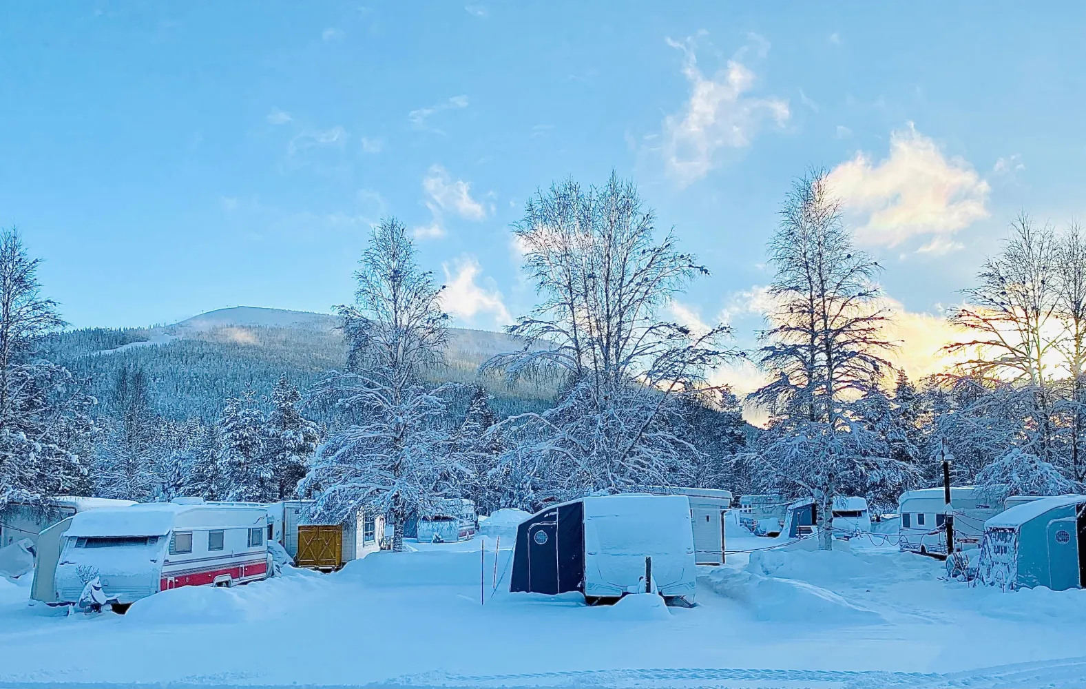 Vinter på Stöten Camping