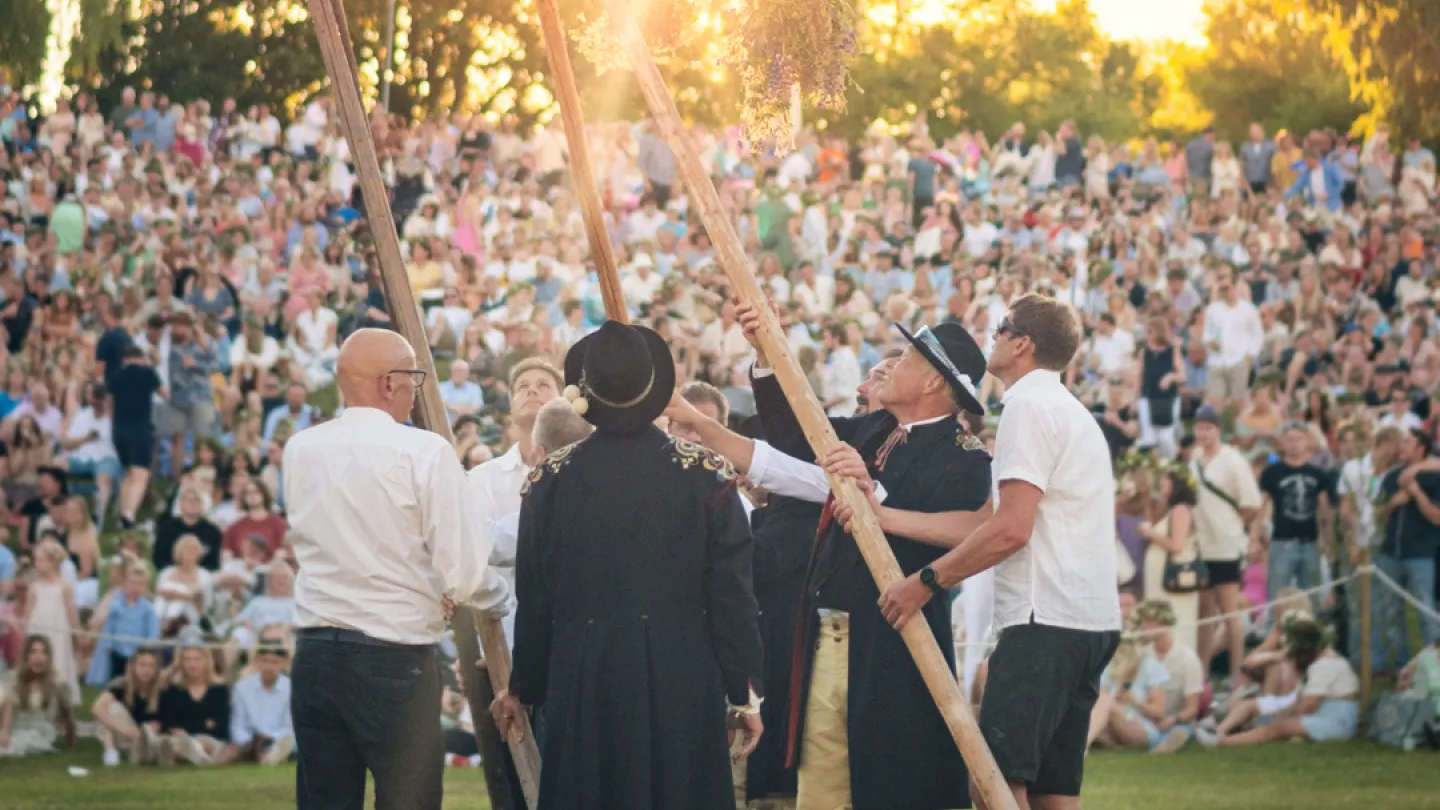 Midsommarfirande i Leksand.
