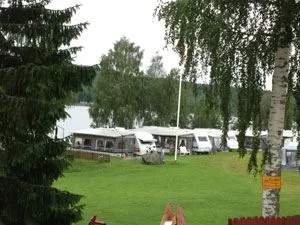Smednäset camping with green playground.