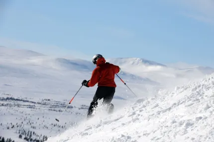 Nisse Schmidt skidåkning i grövelsjöfjällen.