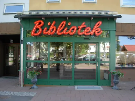 Biblioteksentre´n exteriört. 