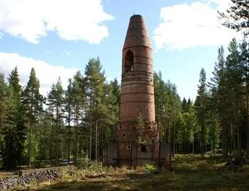 Monument out in the forest.
